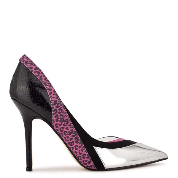 Nine West Behave Pointy Toe Silver Multicolor Pumps | South Africa 43F69-3B19